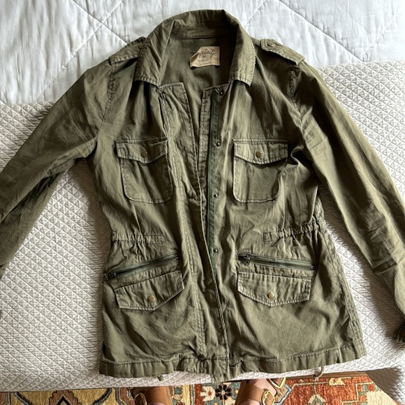 Lily Aldridge for Velvet by Graham & Spencer Army Jacket size small. - Picture 4 of 7